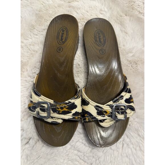 Dr. Scholl's Advanced Comfort Leopard Print Women's Sandals Size 8 Retro - Picture 1 of 6